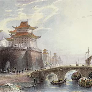 Western Gate of Peking, c. 1850 (colour litho)