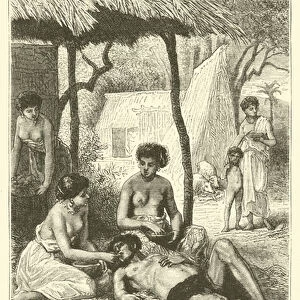 Who passed his days in being fed by his wives (engraving)