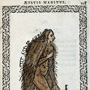 Wild woman and her child - in "Habits et effigies"