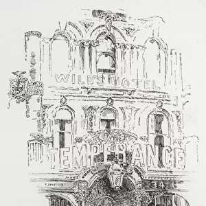 Wilds Hotel, Temperance (litho)