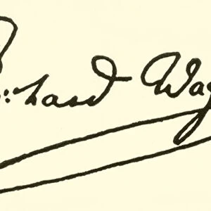 (Wilhelm) Richard Wagner, 1813-1883, signature (engraving)