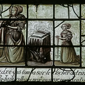 Window depicting the Donor (stained glass)