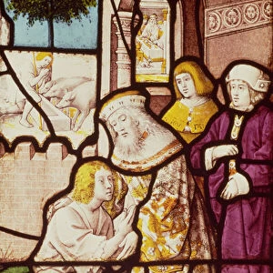 Window depicting the Return of the Prodigal Son, Cologne School (stained glass)