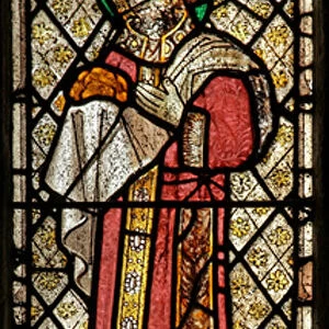 Window s6 depicting St Stephen (stained glass)