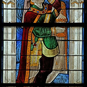 Window w29 depicting a Magus at the Adoration (stained glass)