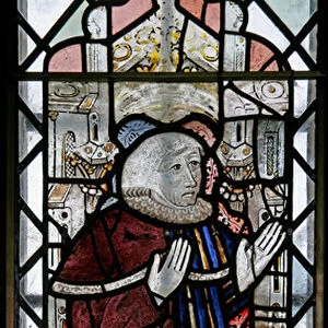 Window w3 depicting a donor - John Haugh (stained glass)