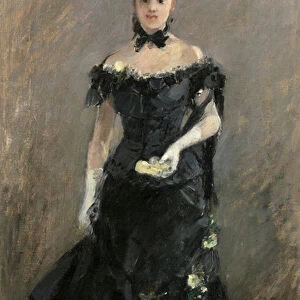 Woman in Black or Before the Theatre, 1875 (oil on canvas)