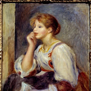 The woman has the letter. Painting by Pierre Auguste Renoir (1841-1919), 19th century