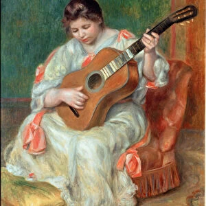 Woman playing guitar, 1897 (oil on canvas)