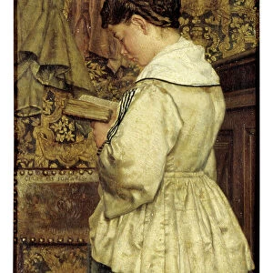 Woman Reading (oil on canvas)