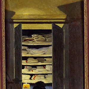 Woman searching in a closet. Painting by Felix Vallotton (1865-1925) Ec. Follow