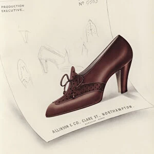 Womens shoe advertisement, 1930s (colour litho)
