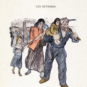 Workers: on strike in "In Life", by Steinlen 1901
