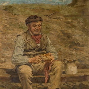 Workman Eating Lunch, 1886-87 (oil on canvas)