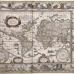 World Map, from Le Theatre du Monde or Nouvel Atlas