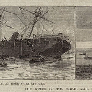 The Wreck of the Royal Mail Steamer "Boyne"(engraving)