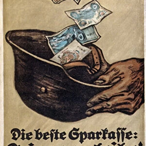 WW1 German War Loan poster, "Die beste Sparkasse: Kriegsanleihe!", c