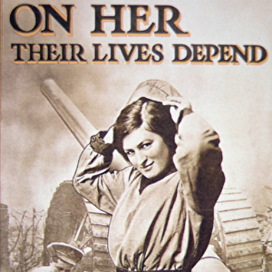 WWI poster encouraging Women Munition Workers, c. 1914-18 (colour litho)