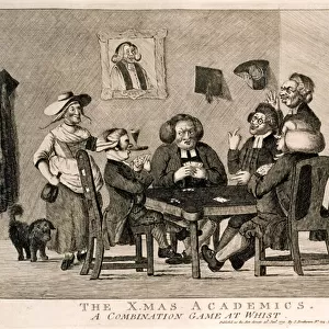 The X. mas Academics / A Combination Game at Whist, 1773 (engraving)