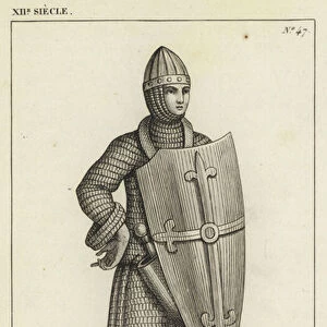 XII Siecle, Elie, Comte du Maine (engraving)