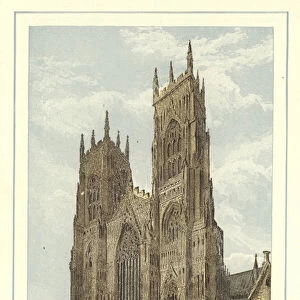 York Cathedral, west front (colour litho)