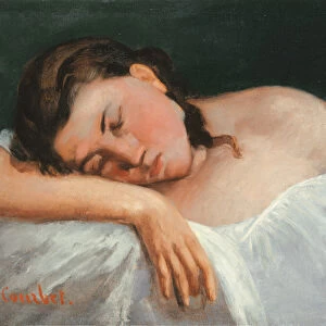 Young Girl Asleep, 1847 (oil on canvas)