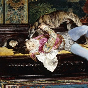 A Young Page, Playing with a Greyhound; Un Jeune Page, Jouant avec un Levrier