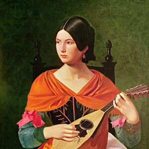 Young Woman with a Mandolin, 1845-47 (oil on canvas)