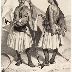 Alexandre Bida (French, 1823 - 1895), Arnautes, Aa'gypte (Albanians, Egypt), lithograph