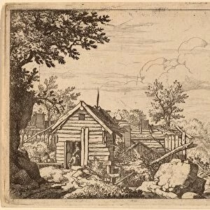 Allart van Everdingen (Dutch, 1621 - 1675), Two Men in the Doorway of a Hut, probably c