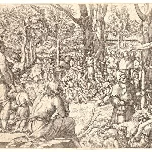 Anonymous (French). St. John Preaching, 16th century. Etching