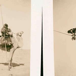 Bedouin spearman water skins camel Bedouin warrior