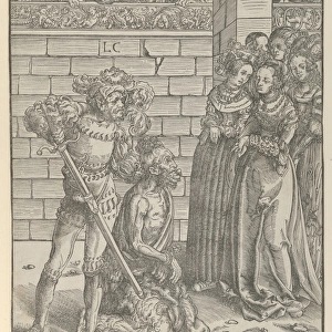 Beheading St John Baptist Woodcut second state