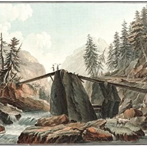 Charles-Melchior Descourtis (French, 1753-1820). The Devils Bridge, ca. 1780- 1790