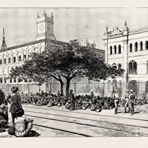 The Chin-Lushai Expedition, the Meean Mir Coolie Corps at Calcutta Waiting to be Shipped