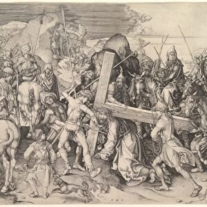 Christ Carrying Cross ca 1475-80 Engraving