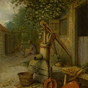 Courtyard farmhouse pump wells c. 1665 / 75 oil