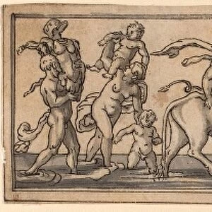 Daniel Lindtmayer (Swiss, 1552 - c. 1606), Ancient Triumphal Procession, pen