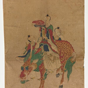 Daoist Immortal Kilin Two Attendants 1392-1910
