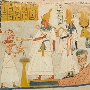 Deceased censing libating deified Mentuhotep
