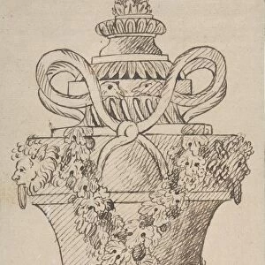 Design Urn recto Sketches verso ca 1775-90