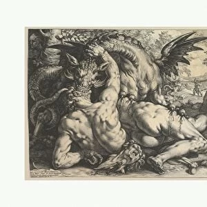 Dragon Devouring Companions Cadmus 1588 Engraving
