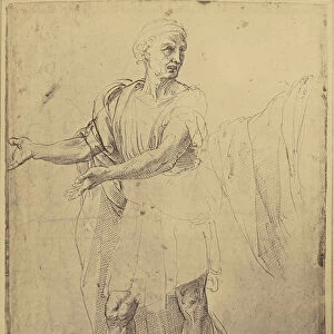 Drawing Standing Man Raphael Roger Fenton English