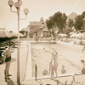 Egypt Cairo Hotels Mena House swimming pool 1934