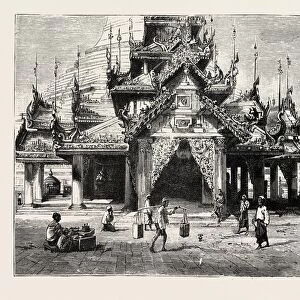 Entrance to the shway Dagon Pagoda, Rangoon