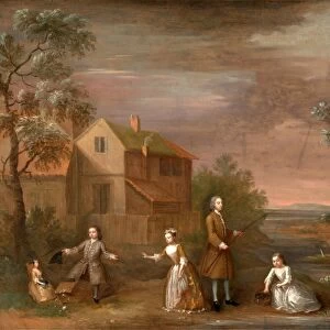 A Family Group Called The Stafford Family, unknown artist, 18th century