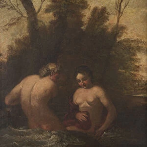 Francesco Albani Two bathing nymphs painting