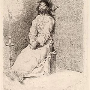 Francisco de Goya, The Garroted Man, Spanish, 1746 - 1828, in or before 1780, etching