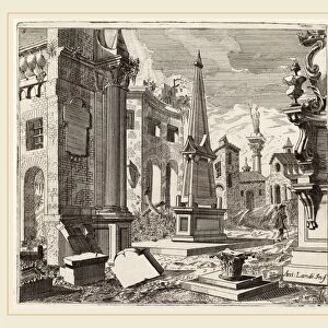 Giuseppe Antonio Landi (Italian, 1713-1791), Fantastic Townscape with Ruins, before 1753