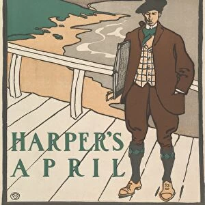 Harper April 1899 Liithograph Sheet 10 1 / 16 9 3 / 16